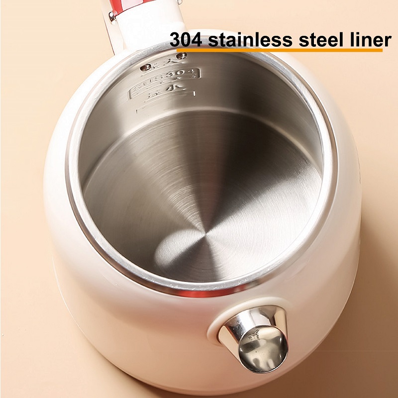 1000ml Household Electric Kettle Retro 304 Stainless Steel Kettle Teapot Mini Portable Thermal Kettle Automatic Power Off 1355W