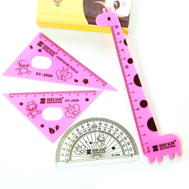 Novelty Giraffe Ruler Set Stationery Kawaii Student Ruler Set of Drafting Rules Stationery School Supplies In STOCK!