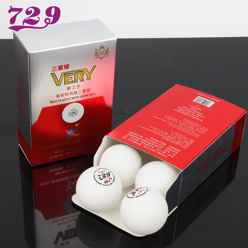729 Table Tennis Ball VERY 3-Star material seamed plastic poly ITTF Approved ping pong balls tenis de mesa