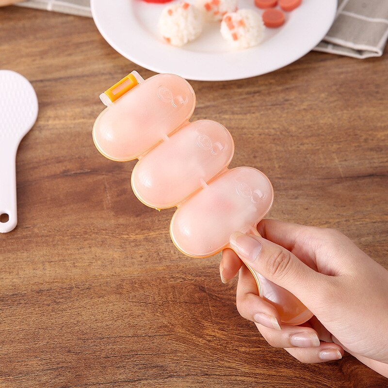 1 pieza DIY Mini molde de arroz y vegetales, máquina de bolas de carne, herramienta Onigiri de Sushi, utensilios de cocina de grado alimenticio material de PP