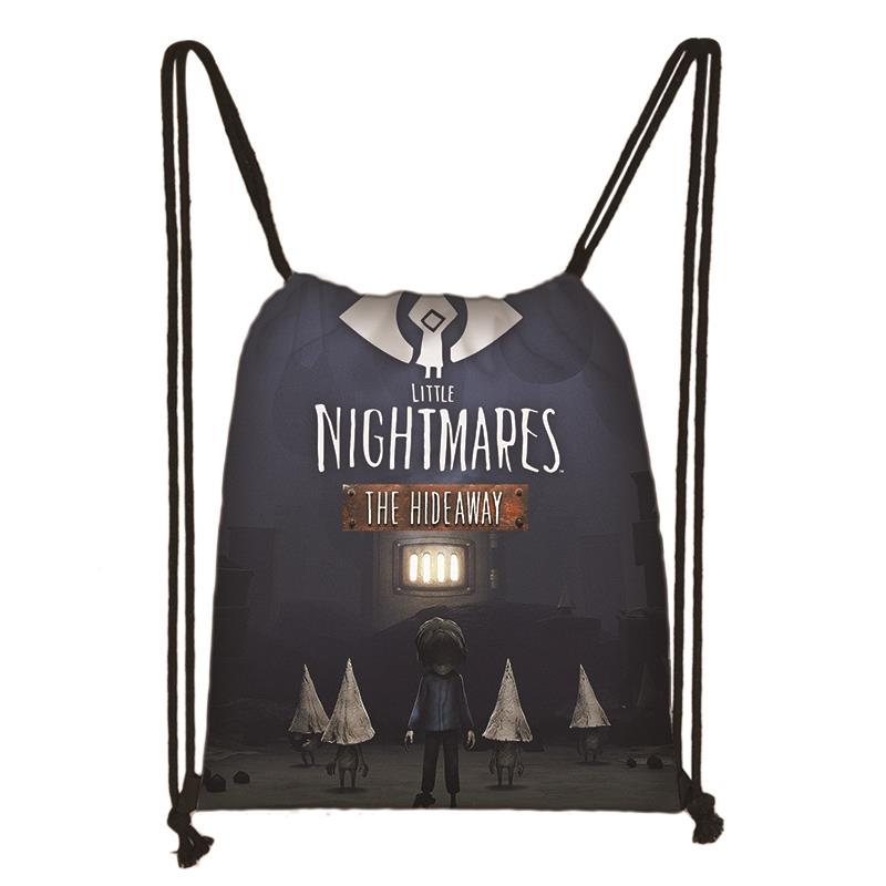 Game Little Nightmares 2 Drawstring Bag Student Schoolbag Cool Backpack Teenager Travel Bag Women Men Bookbag Casual Bags: 006