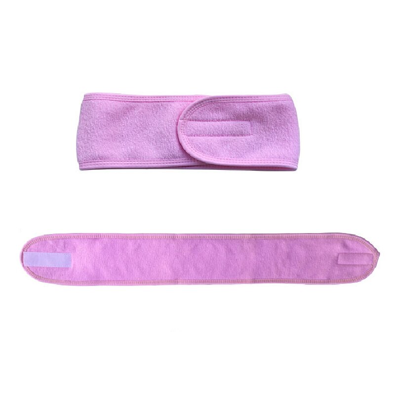 Moda puro cotone trucco Velcro fascia elastica fascia per capelli lavaggio viso fascia morbida tinta unita per donna fornitura bagno