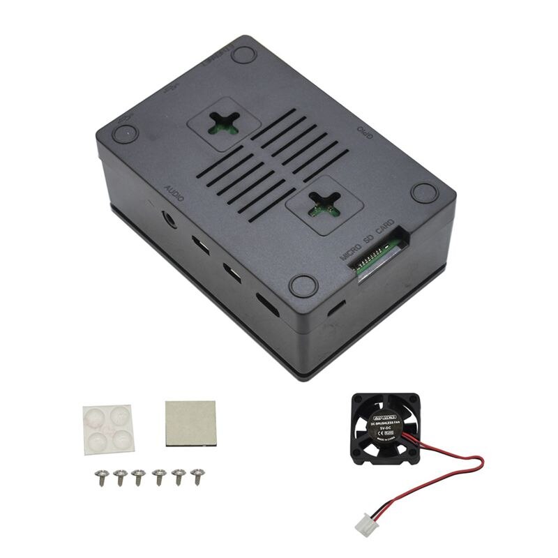 Aluminium Case Met Koelventilator Metalen Behuizing Voor Raspberry Pi 4B Pi 4 Model B & Abs Case met Koelventilator