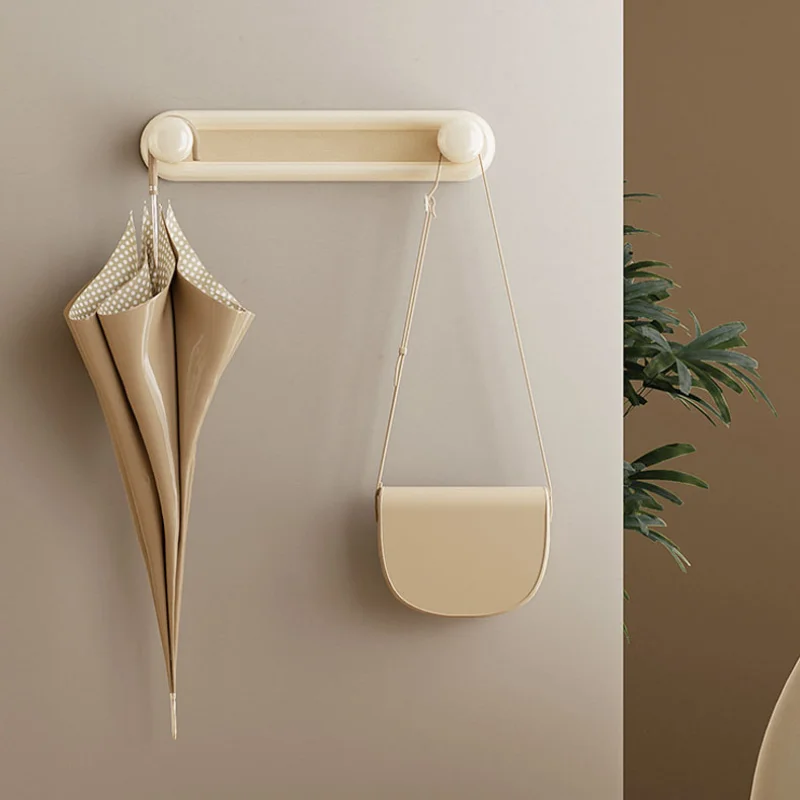 Estante de almacenamiento para colgar ropa escalable sin perforar agujeros | Colgador de ropa montado en la pared que ahorra espacio, almacenamiento autoadhesivo