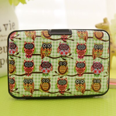 Kawaii hibou boîte plastique à 7 poches, couverture de carte , banque de Bus, support étui pour carte d'identité, papeterie créative zakka et fournitures scolaires de bureau: 4