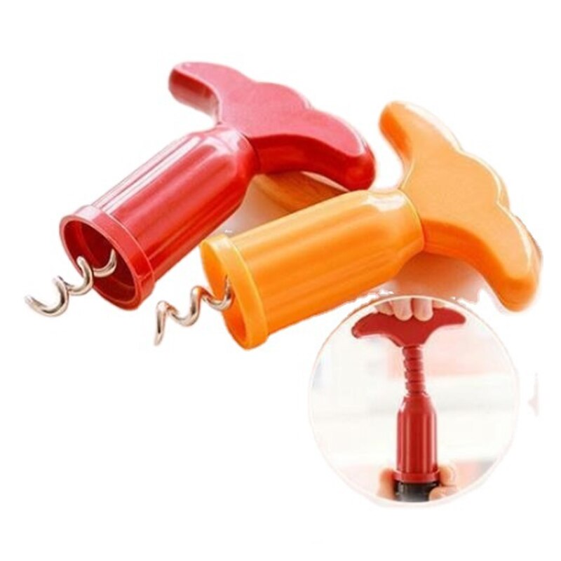 1PC Plastic Wine Opener Corkscrew Wine Bottle Opener Cork Puller Remover Champagne Opener Tool Kitchen Bar Accessories