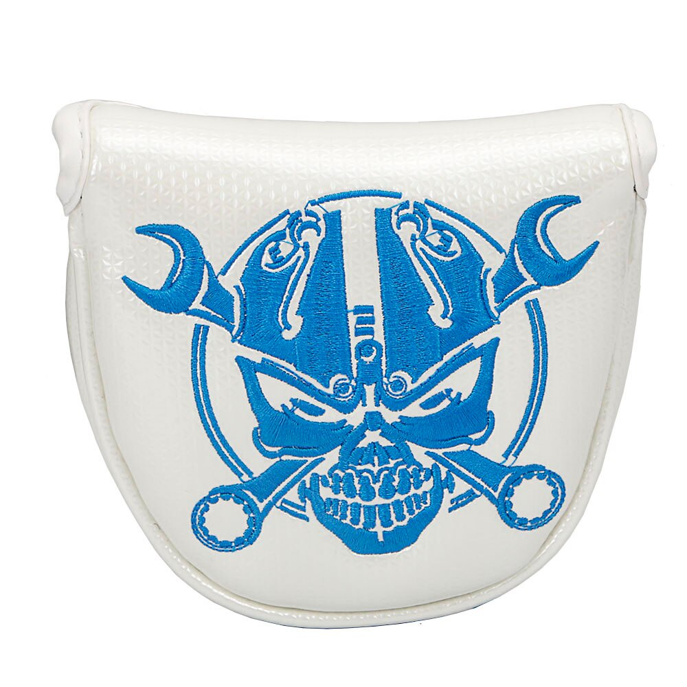 Golf Mallet Head Cover Putter Cover met Magnetische Sluiting Golf Headcover 6 kleur kiezen: WHITE