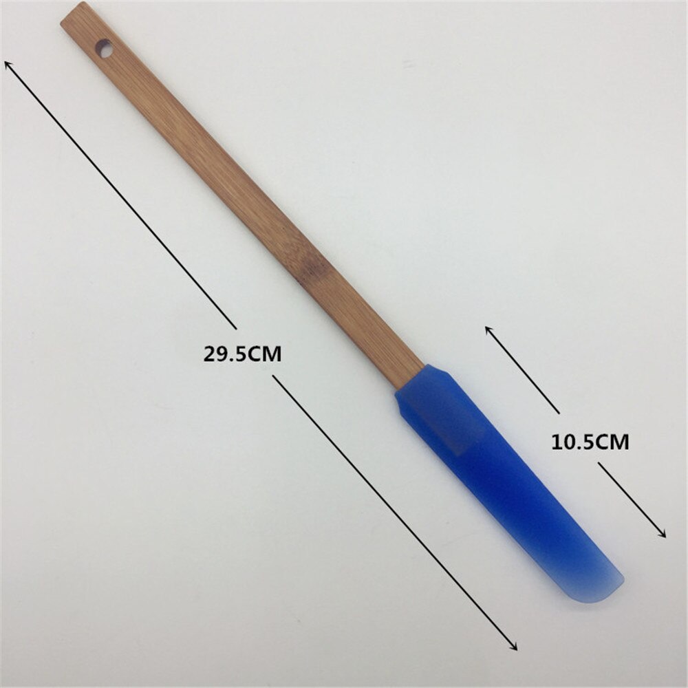 Espátula de silicona para repostería, espátula antiadherente para cocinar mantequilla, raspador de galletas, Espátulas para hornear pasteles con mango de madera largo