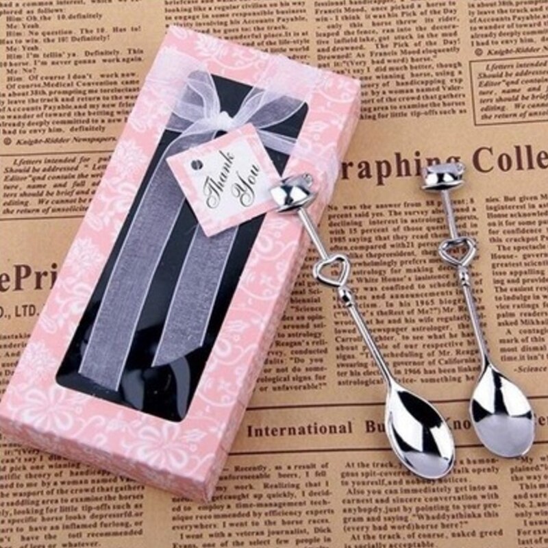 Souvenir Wedding Souvenir 1 set Wedding Souvenirs Love Drink Tea Coffee Spoon Bridal Shower Wedding for Guests Wedd
