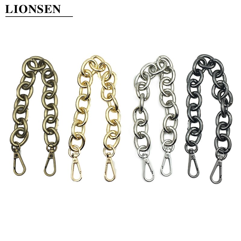 Lionsen 30cm Replacement Metal Chain For Handle Bag Handbag Antique Bronze silver DIY Accessories For Bag Strap Hardware