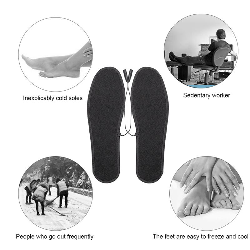 USB Erhitzt Schuh Einlegesohlen Füße warm Socke Pad matt Elektrisch Heizung Einlegesohlen Waschbar Winter warm Thermische Einlegesohlen unisex