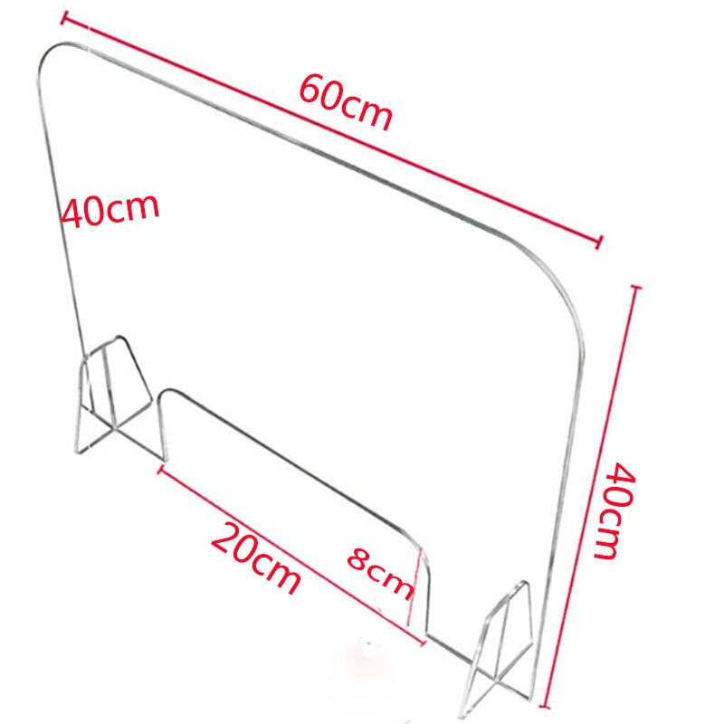 transparent Sneeze Guard Shield Protection Safety Counter Top Perfection Reception Counter Side Office Reception Droplet Defense: 5MM thick 40X60CM