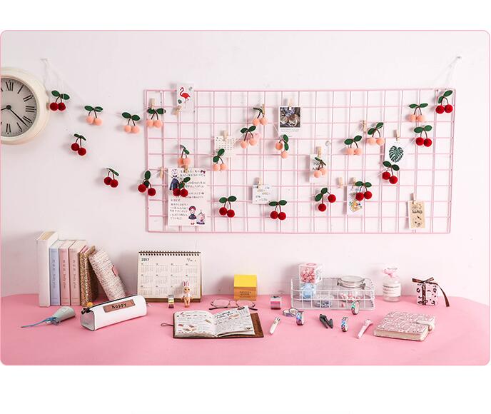 Cotton Cherry Banner for Fruit Party Decor Cherry Themed Party Photo Prop 2.3 Meter Garland Banner Birthday/Wedding