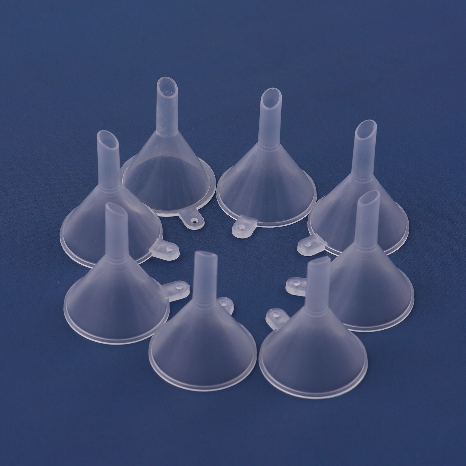 12pcs Mini Plastic Funnels Liquid Transfer Funnel 31mm/1.22in Diameter Acid and Alkali Resistant for Bottle Filling Perfumes: 8 Pcs