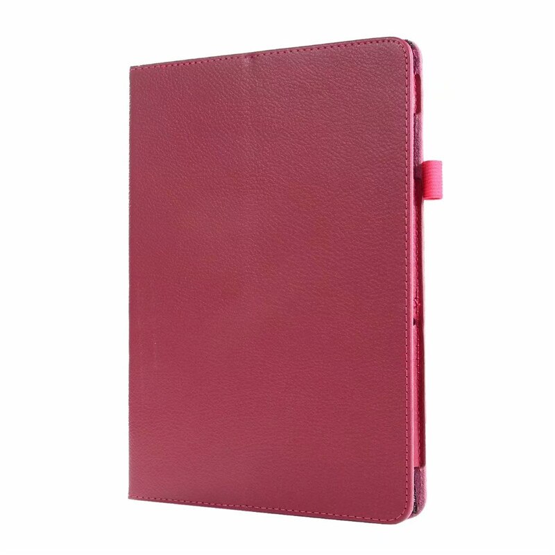 Litchi pu læderetui til huawei mediapad  t5 10 cover til huawei media pad ags 2-w09 ags 2-l09 ags 2-l03 ags 2-w19 10.1 tommer cover: Rosenrød