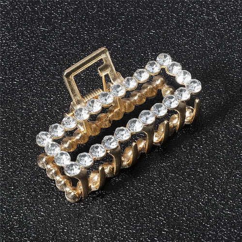 1PcFashion Geometric Imitation Pearl Hair Clips Hair Claw Crab Crystal Retro Heart Shape Hairpin Hair Accessories For Women Girl: 03C