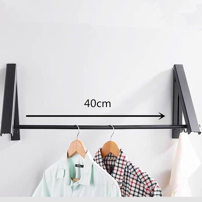 Tendedero plegable para el baño, tendedero ajustable para la colada del hogar, herramienta retráctil sin perforación para balcón, colgador de ropas multifuncionales para interiores: A-1 40CM