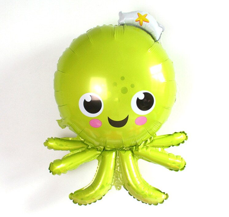 1 stk dyr folie balloner fødselsdagsdekorationer børn ocean fisk globos oppustelige legetøj baby shower animal party ballon: Blæksprutte