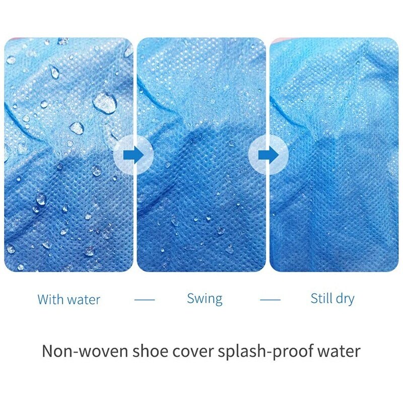 100 stuks non-woven schoenovertrekken, wegwerpschoenovertrekken voor binnen in ziekenhuizen en gebouwen, antislip en waterbestendig ((50 paar)