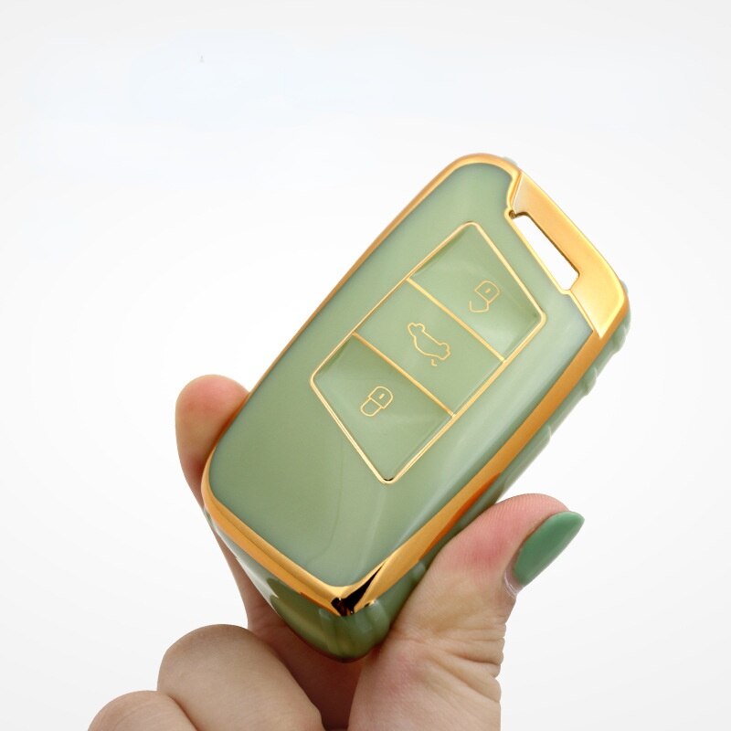 Auto Key Case Cover Fob Set Voor Vw Passat B8 Arteon Atlas Jetta Skoda Kodiaq Superb A7 Houder Auto shell Accessoires Sleutelhanger