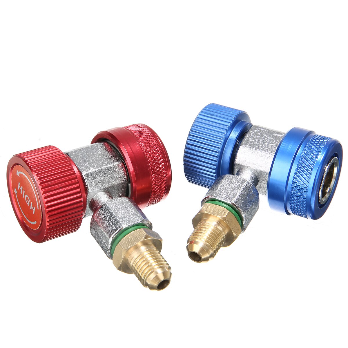 2pcs High Low Adapter Connector R134a Quick Connector For Air Conditioning Refrigerant Adapter Accessories