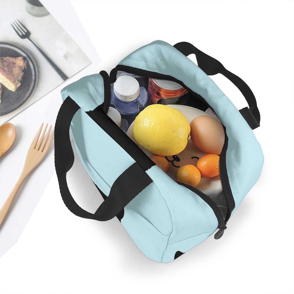 Zwarte Kat Lunch Voedsel Box Bag Geïsoleerde Thermische Voedsel Picknick Lunch Tas Voor Vrouwen Kinderen Mannen Cooler Tote Bag