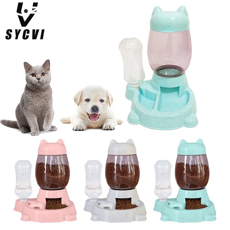 2.2L zwierzę domowe pies Kot podajnik automatyczny miska dla psów woda pitna 528ml butelka kotek miski powolne karmienie pojemnik dostawy