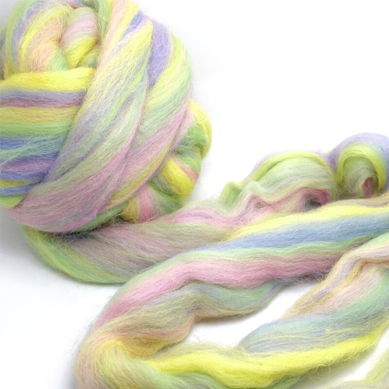 Extra Fijne kleur mengsel Merino Wol Gemengd wol roving fiber 50G Perfect in Nat en naaldvilten y04