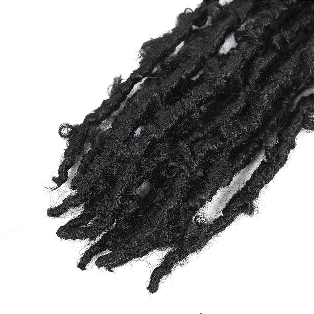 Perhonen locs virkatut hiukset 12 tuumaa lyhyet ahdistuneet faux locs virkatut hiukset valmiiksi silmukoidut perhonen bob locs esikierretyt punokset