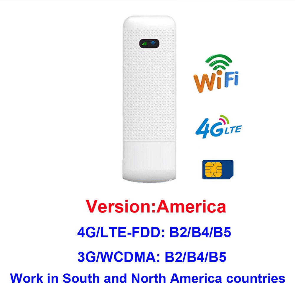 Dongzhenhua UF904 Draagbare Modem 4G Wifi Router Usb Mobiele Hotspot Draadloze 3G 4G Lte Router Met Sim kaart Voor Huawei Xiaomi: America Version