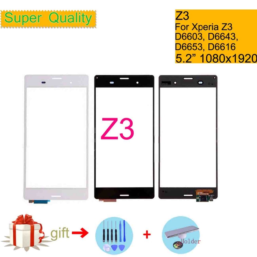 Touchscreen For Sony Xperia Z3 D6603 D6643 D6653 D6616 Touch Screen Digitizer Front Outer Glass Touch Panel Sensor Lens NO LCD