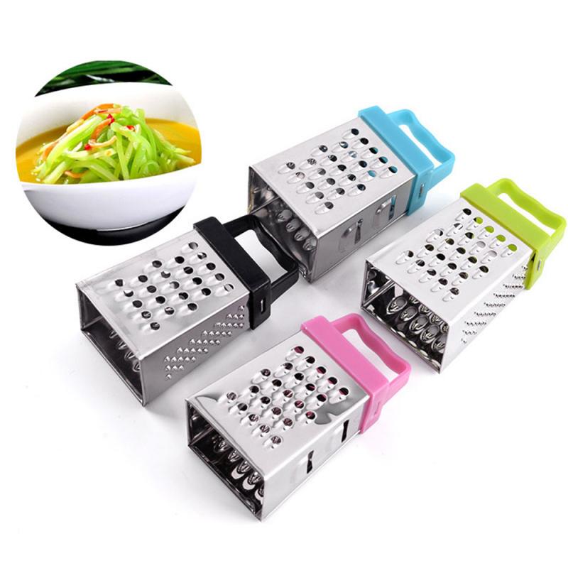 1 stuks mini vierzijdige roestvrijstalen rasp, schaaf, multifunctionele schilsnijder, groente- en aardappelsnijder, kook- en keukengadgets