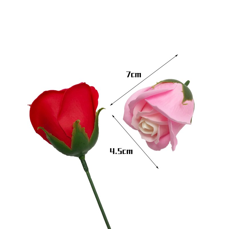 4.5cm tre lager tvål blomma rosetricolor overlay jul alla hjärtans dag bukett diy bröllop hand blommor konst