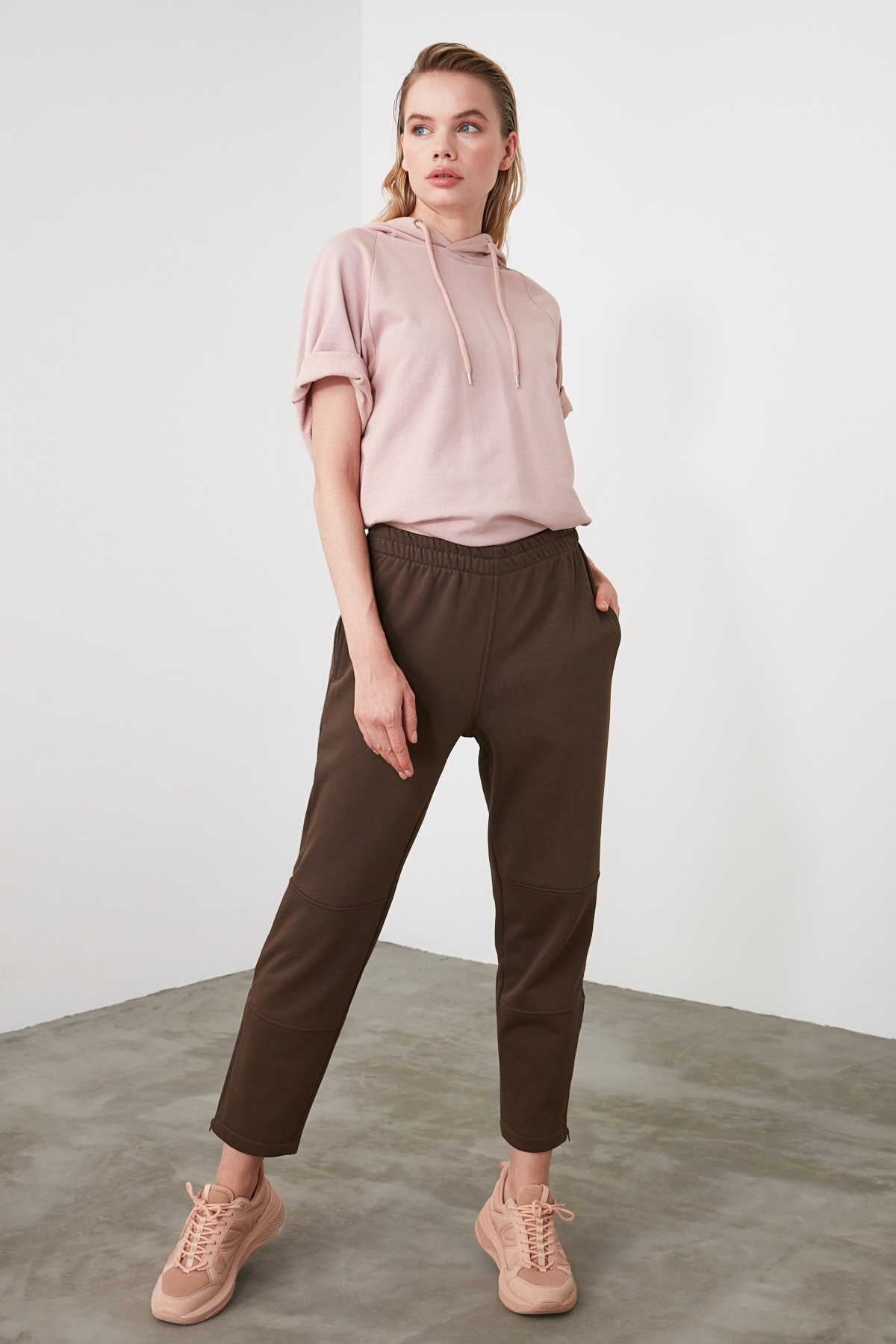 Trendyol Pettitoes Rits Losse Jogger Gebreide Joggingbroek TWOAW21EA0059: S