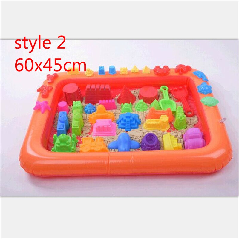 Opblaasbare plastic mobiele tafel voor binnen, magisch speelzand, kinderspeelgoed, dynamische zandbak, ruimteaccessoires, 7 stijlen: Stijl 2