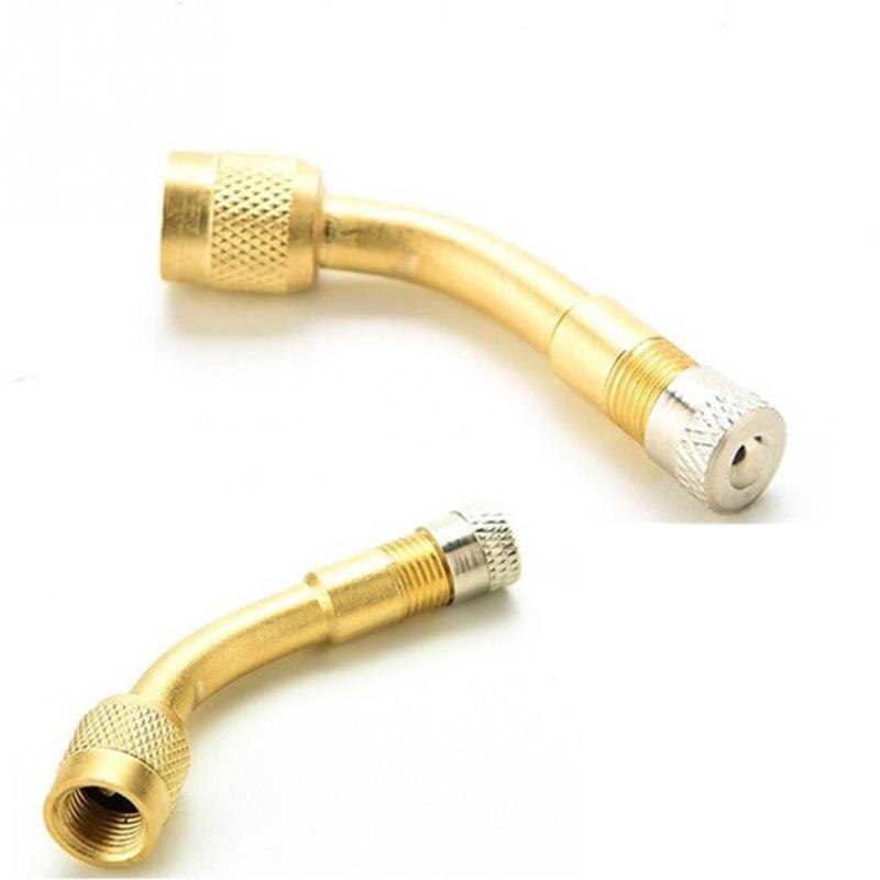 1 PC 45/90/135 Graden Hoek Messing Air Tyre Valve Gouden Verlengstuk Ventiel met Extension adapter voor Auto Vrachtwagen Motorfiets