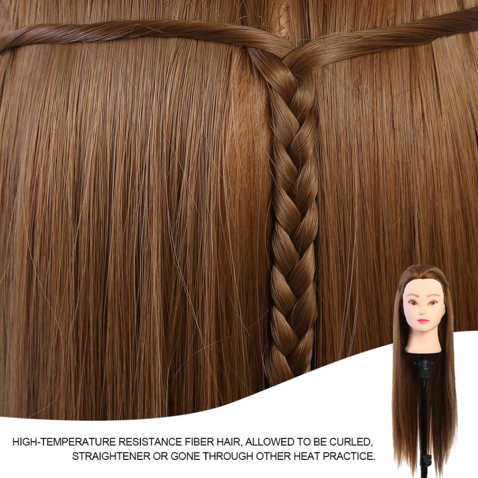 Peluquería práctica de maquillaje modelo extensiones de pestañas cabeza de maniquí para peluquería muñeca de entrenamiento 60cm cabeza de peluca sin soporte