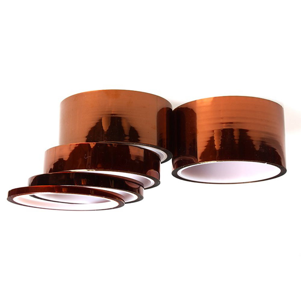 High Temperature Resistant tape Heat dedicated Tape Polyimide Adhesive Tape 4mm 7mm 10mm 12mm 20mm 25mm 35mmx100ft for 3d printe