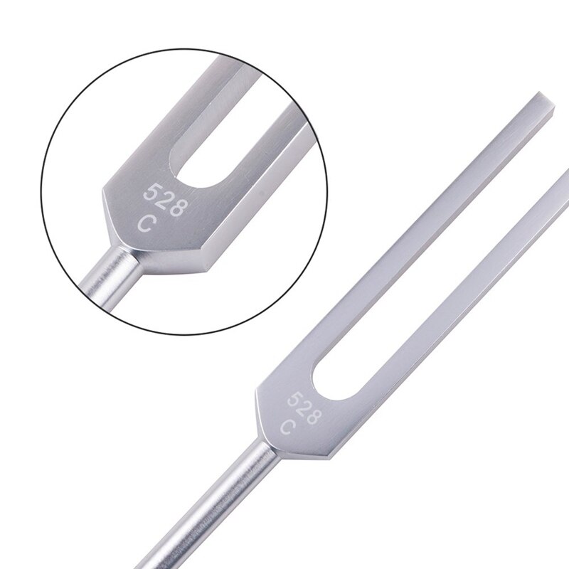 Tuningsgaffel 528c 528hz tuner med hammer sæt til dna reparation helbredende nervesystem test tuning gaffel sundhedspleje