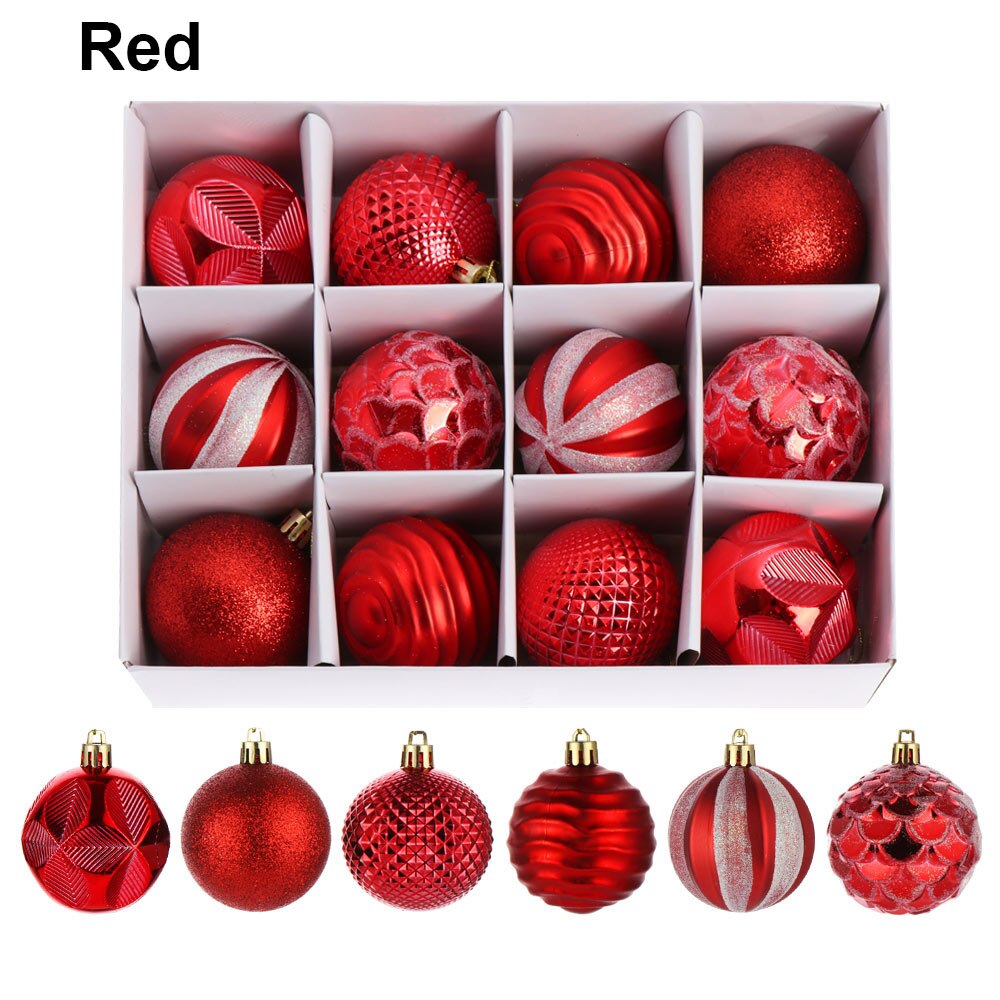Plastic Ball Bauble Pendant Xmas Hanging DIY Home Christmas Tree Decoration Party Supplies 2021New: red