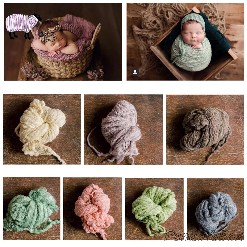 32X138Cm Pasgeboren Fotografie Wraps Baby Photoshoot Katoen Wrap Mand Filler Zuigeling Kleine Baby Geboren Foto Schieten Accessoires