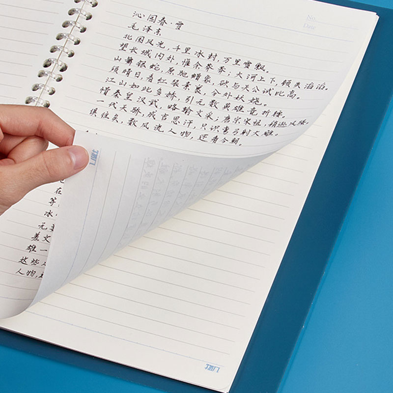 30 Sheet A5 / B5 Loose Leaf Soft Side Notebook Journal Planner Transparent Horizontal Line Notebooks School Office Stationery