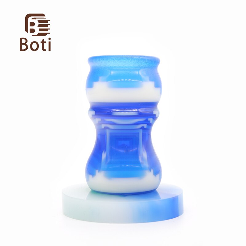 Boti Brush-Sky City Shaving Brush Handle Bule and White Color Handle Handmade Beard Brush Handle Daily Cleaning Tool Handle