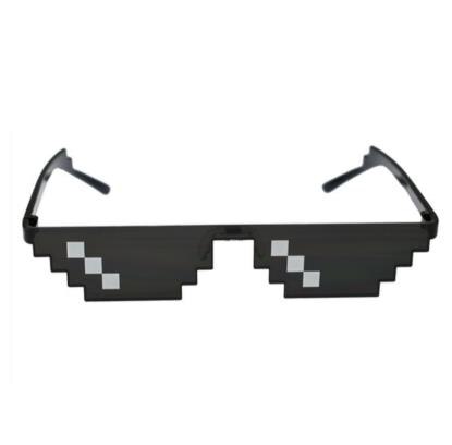 1Pcs 8 Bit Thug Life Zonnebril Pixelated Mannen Vrouwen Party Brillen Mozaïek UV400 Vintage Eyewear Speelgoed Fietsen Zonnebril: A