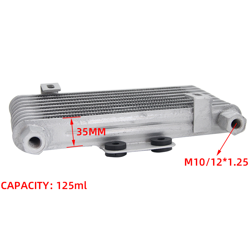 Radiador enfriador de aceite para motocicleta, motor de refrigeración de aluminio de 125ml para moto de cross ATV 125CC-250CC, adaptador enfriador de aceite para motocicleta