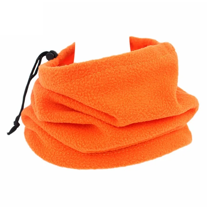 Bufanda de tubo de cuello a prueba de viento para hombre y mujer, pañuelo cálido de lana para invierno, máscara de media cara, ciclismo, deporte de esquí, Camping, senderismo: Naranja