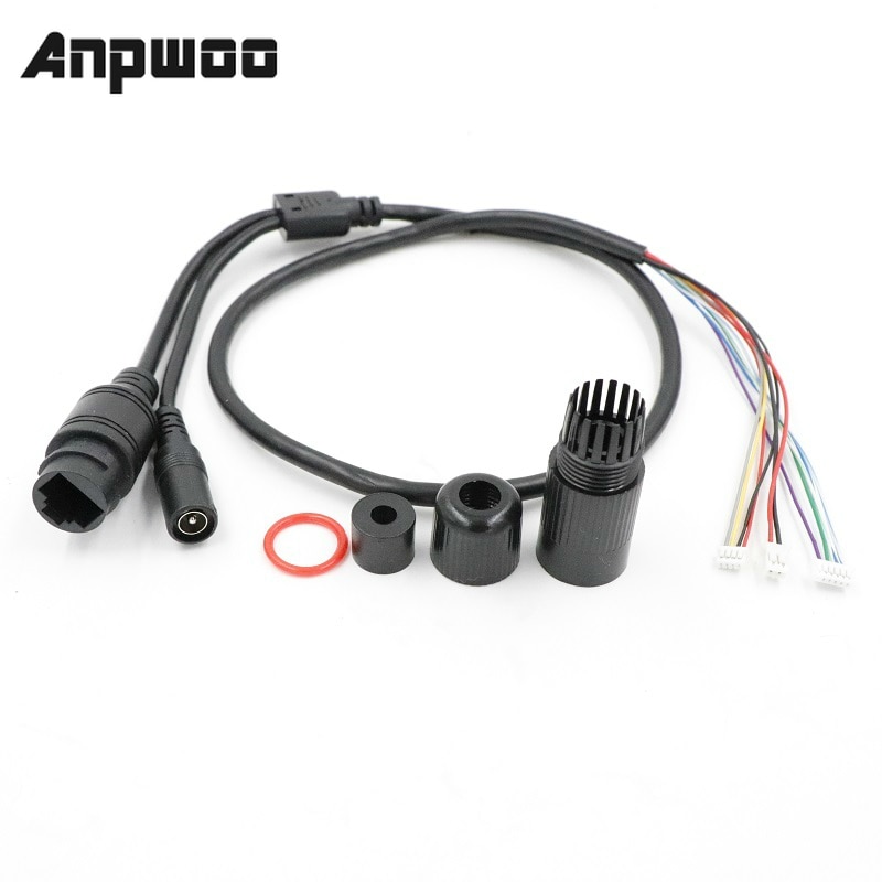 CCTV POE IP network Camera PCB Module video power cable, 65cm long, RJ45 female connectors with Terminlas,waterproof cable