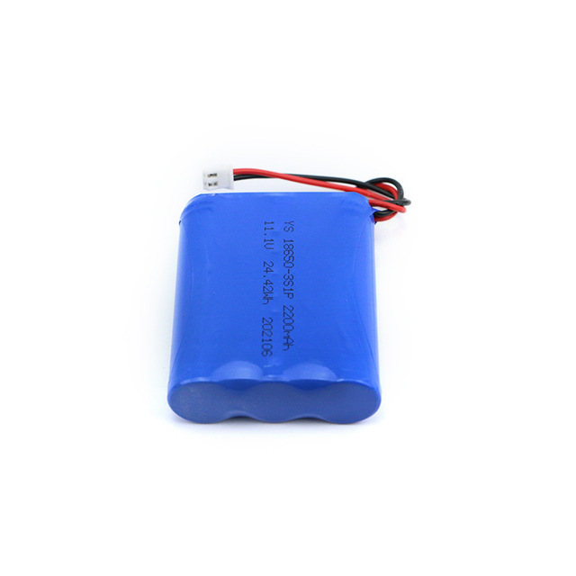 18650 oplaadbare lithiumbatterijen van 2200 mah , 11.1v 12v met stekker, serie 3 visverlichting, driehoekige zaklamp, krachtige led-verlichting