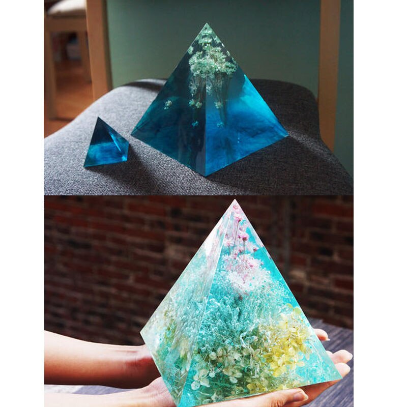 15cm grande pyramide résine époxy moule bricolage Orgonite décoration de la maison poterie polymère argile plâtre béton ciment Silicone moules