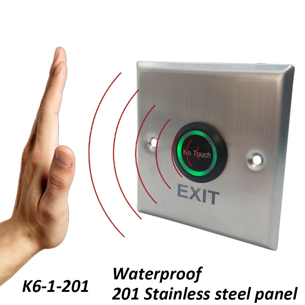 IP68 Waterproof Metal Contacless No Touch Infrared Door Access Control Exit Button: K6-2-201